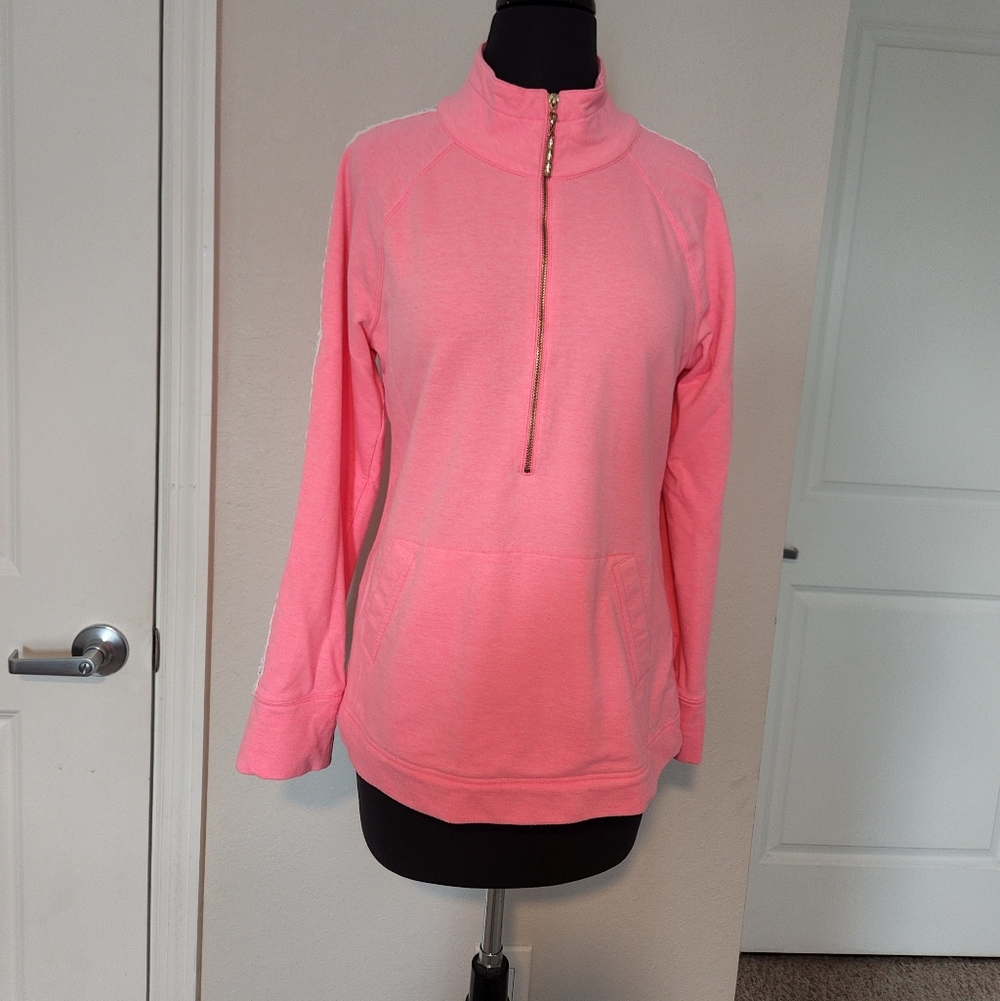 Lilly Pulitzer Pink Half-Zip Sweatshirt